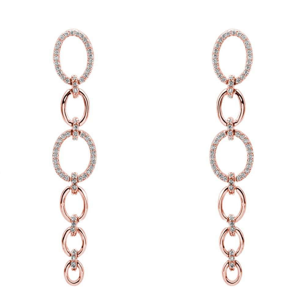 Oval Link Drop Earrings